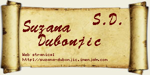 Suzana Dubonjić vizit kartica